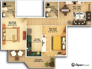 Floor Plan in 2 BHK Apartment at Pyramid Square 67A, Sector 67 – for Sale