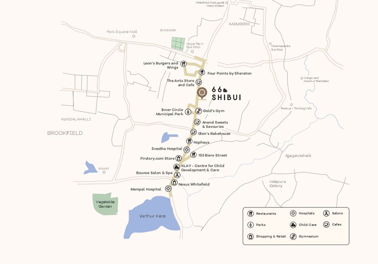Map Location, assetz-66-and-shibui 4 Bedroom 3044 Sq.Ft. Apartment In Whitefield Road Bangalore 10716787
