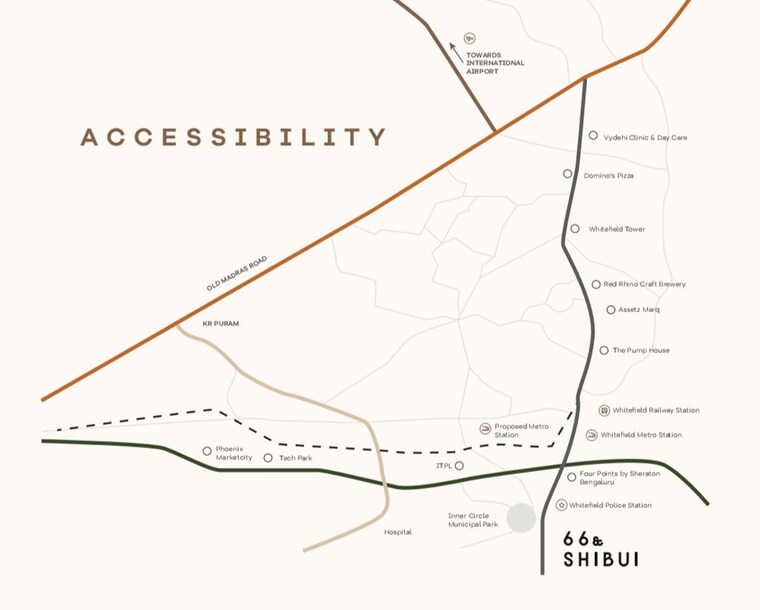 Map Location, assetz-66-and-shibui 4 Bedroom 3044 Sq.Ft. Apartment In Whitefield Road Bangalore 10716787