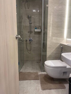 Bathroom in 2 BHK Apartment at Crest Link, Khar West – for Rent