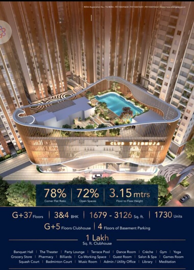 Exterior View, kollur 3 Bedroom 2600 Sq.Ft. Apartment In Kollur Hyderabad 10716853