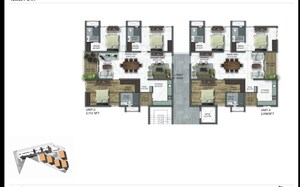 Floor Plan in 3 BHK Apartment at Kollur – for Sale