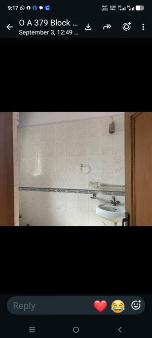 Bathroom in 3 BHK Builder Floor at Sector 19 – for Rent
