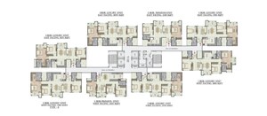 Floor Plan in 3 BHK Apartment at Abhee Aaria, Gunjur – for Sale