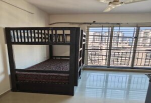 Bedroom in 3 BHK Apartment at Rustomjee Athena, Majiwada – for Rent