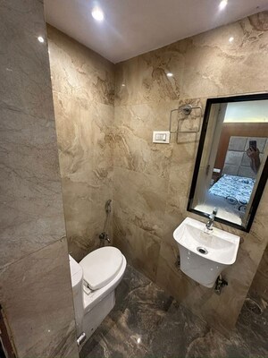 Bathroom in 3 BHK Builder Floor at Mahavir Enclave 1 – for Rent