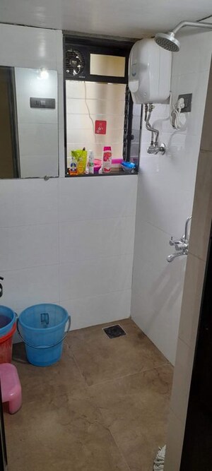 Bathroom in 1 BHK Apartment at Harsiddh Park CHS, Vasant Vihar – for Rent