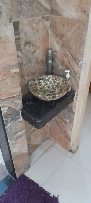 Bathroom in 1 BHK Apartment at Harsiddh Park CHS, Vasant Vihar – for Rent