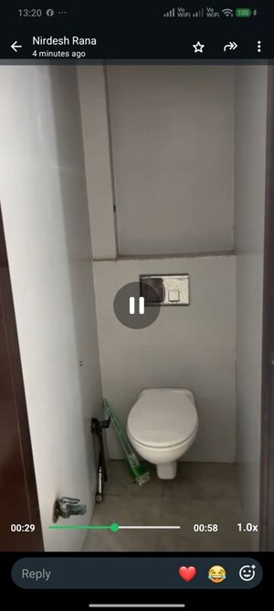 Bathroom in Studio Apartment at Sector 16b Dwarka – for Rent