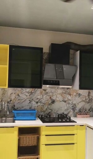 Living Room in 3 BHK Apartment at Rajapushpa Regalia, Kokapet – for Rent