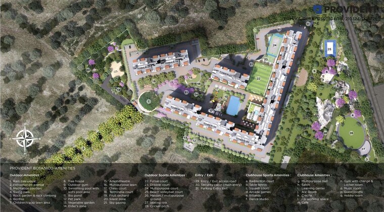 Master Plan, provident-botanico 3 Bedroom 1480 Sq.Ft. Apartment In Whitefield Bangalore 10717457