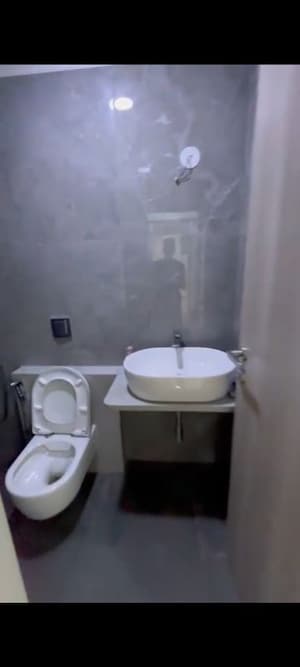 Bathroom in 2 BHK Apartment at Shree Sai D N Nagar Dwarka CHS, Andheri West – for Rent