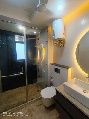 Bathroom in 4 BHK Builder Floor at DLF Atria, Dlf Phase ii – for Rent