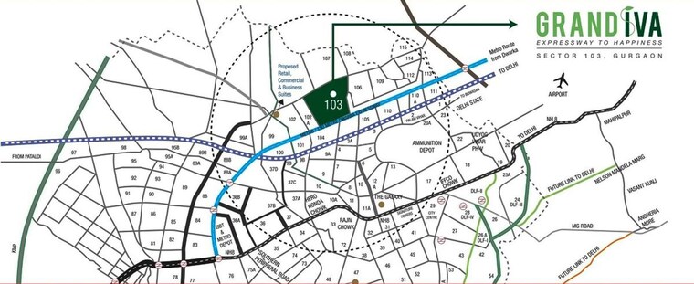 Map Location, signature-global-grand-iva 2 Bedroom 679 Sq.Ft. Apartment In Sector 103 Gurgaon 10703770