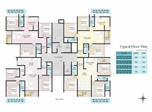 Floor Plan in 3 BHK Apartment at Chordiya Samruddhi, Kondhwa Budruk – for Sale