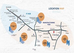 3 BHK Apartment – Map Location View at Shriram 107 South East, Attibele - for Sale