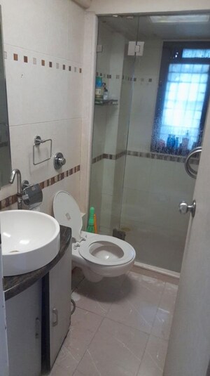 Bathroom in 3 BHK Apartment at Saidhan Infinity, Khar West – for Rent