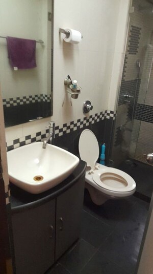 Bathroom in 3 BHK Apartment at Saidhan Infinity, Khar West – for Rent