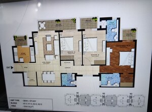 Floor Plan in 3 BHK Apartment at Indiabulls Centrum Park, Sector 103 – for Sale