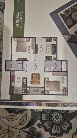 Floor Plan in 2 BHK Apartment at Sowparnika Ashiyana, Samethanahalli – for Sale