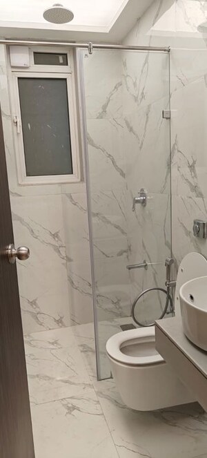 Bathroom in 2 BHK Apartment at Aurum Q Residences, Ghansoli – for Rent