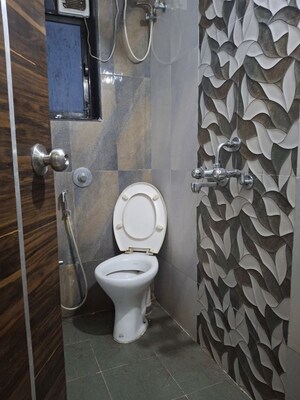 Bathroom in 1 BHK Apartment at Tulsi Aura Mumbai, Ghansoli – for Rent