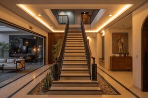 Staircase in 3 BHK Independent House at Arivozi Nagar – for Sale