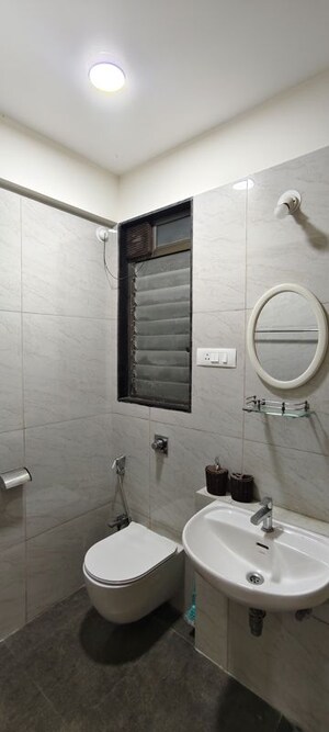 Bathroom in 2 BHK Apartment at Chandak 34 Park Estate, Goregaon West – for Rent