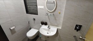 Bathroom in 2 BHK Apartment at Chandak 34 Park Estate, Goregaon West – for Rent
