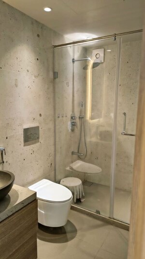 Bathroom in 3.5 BHK Apartment at Vaibhav CHS Juhu, Juhu – for Rent