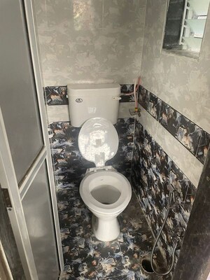 Bathroom in 1 BHK Apartment at Krishnai Tower, Ghansoli – for Rent