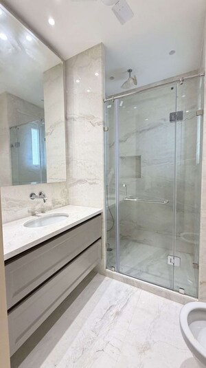 Bathroom in 4 BHK Builder Floor at Defence Colony – for Rent