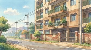  Apartment – Exterior View View at Gurjar Ghatal - for Sale