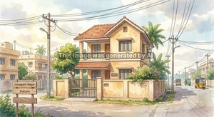  Independent House – Exterior View View at Penamaluru - for Sale