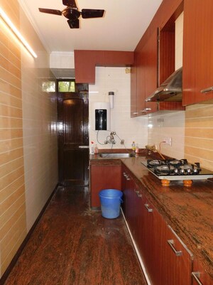 Kitchen in 2 BHK Builder Floor at Greater Kailash – for Rent