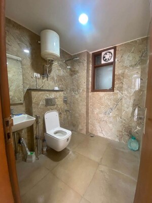 Bathroom in 3 BHK Apartment at Chattarpur – for Rent