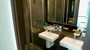Bathroom in 3 BHK Apartment at L&T Crescent Bay T2, Parel – for Rent