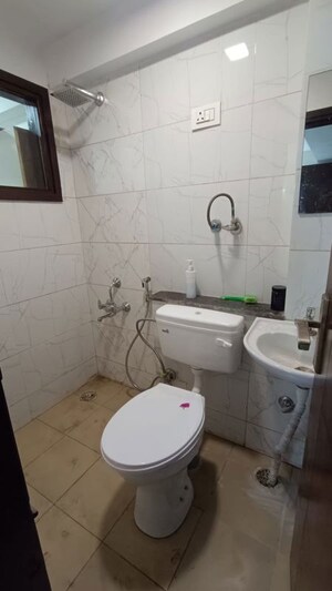 Bathroom in 1 BHK Builder Floor at Malviya Nagar – for Rent