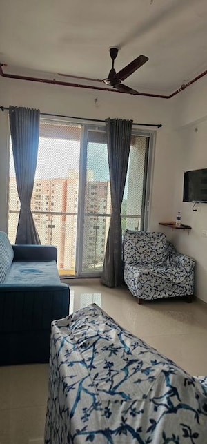Living Room in 1 BHK Apartment at Bhairaav Goldcrest Residency, Ghansoli – for Rent
