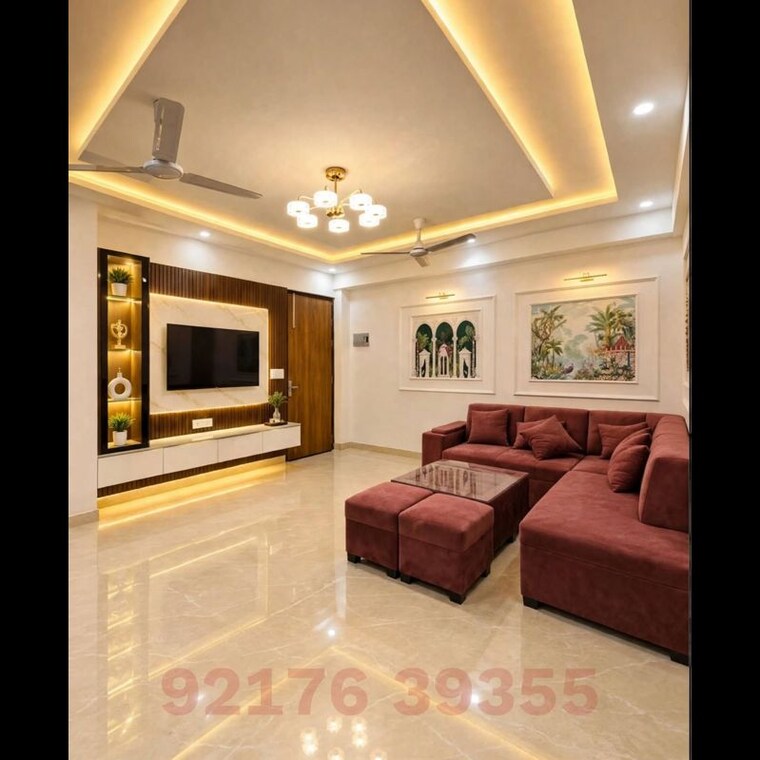 Living Room, noida extension 3 Bedroom 1600 Sq.Ft. Builder Floor In Noida Extension Greater Noida 10706793
