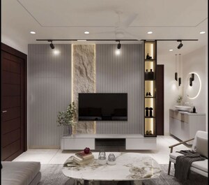 Living Room in 3 BHK Apartment at Aurobindo The Regent, Kondapur – for Rent