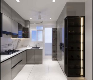 Kitchen in 3 BHK Apartment at Aurobindo The Regent, Kondapur – for Rent