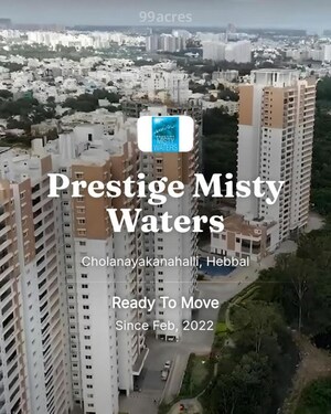 3 BHK Apartment – Exterior View View at Prestige Misty Waters Vista Towers, Hebbal - for Rent