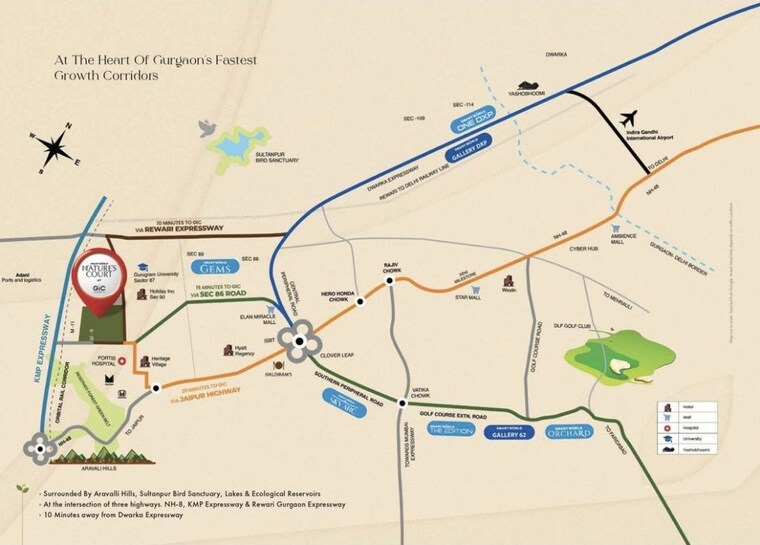 Map Location, smart-world-natures-court 2 Bedroom 1360 Sq.Ft. Apartment In Manesar Sector 9 Gurgaon 10720910