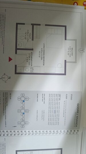 Floor Plan in Studio Apartment at Godrej Ananda, Bagaluru – for Sale