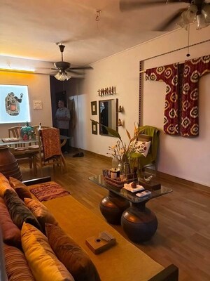 Living Room in 1 BHK Apartment at Bandra West – for Rent