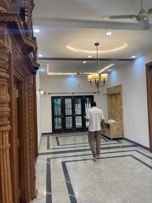 Living Room in 4 BHK Villa at Adarsh Palm Retreat – for Rent