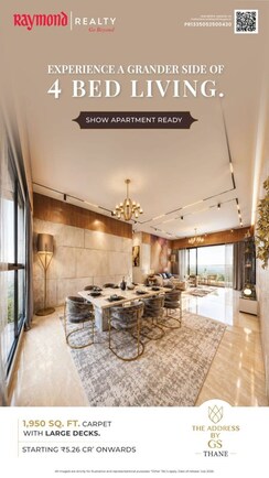 3 BHK +Apartment For Sale in Raymond The Address