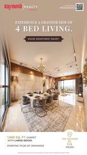 3 BHK Apartment For Sale in Raymond The Address, Pokhran Road No Two