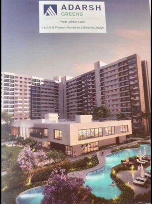 2 BHK Apartment – Exterior View View at Adarsh Greens, Kogilu - for Rent